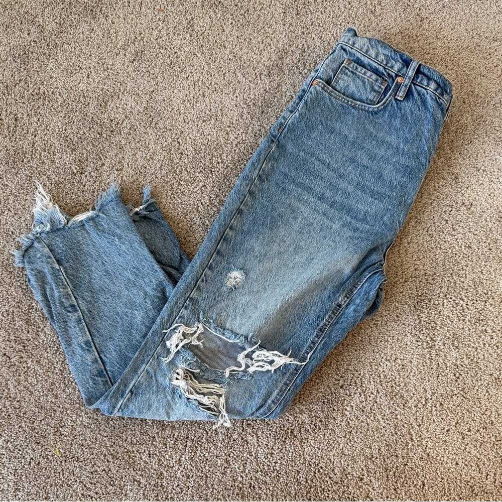 Free People We The Free Tapered Baggy Boyfriend Distressed Jeans Women's 29 - Picture 3 of 9